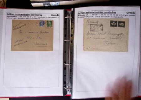 1945-1949, Collection de 128 lettres avec griffes de