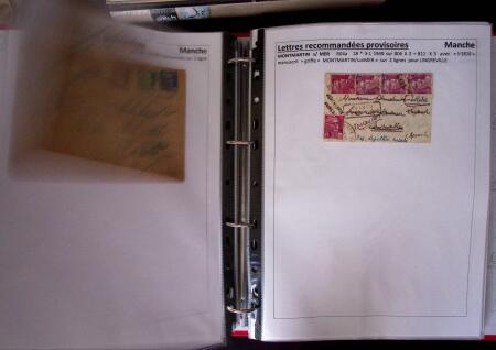 1945-1949, Collection de 128 lettres avec griffes de