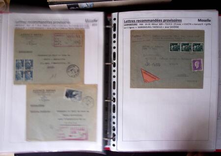 1945-1949, Collection de 128 lettres avec griffes de