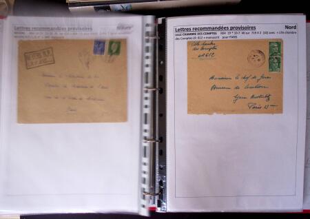 1945-1949, Collection de 128 lettres avec griffes de
