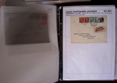1945-1949, Collection de 128 lettres avec griffes de