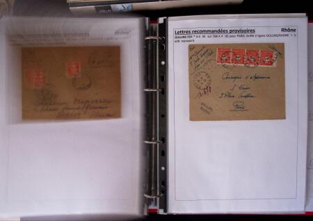 1945-1949, Collection de 128 lettres avec griffes de