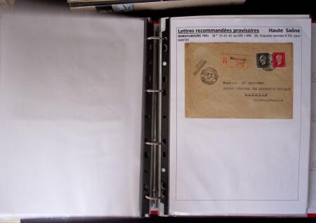 1945-1949, Collection de 128 lettres avec griffes de