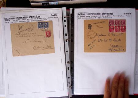 1945-1949, Collection de 128 lettres avec griffes de