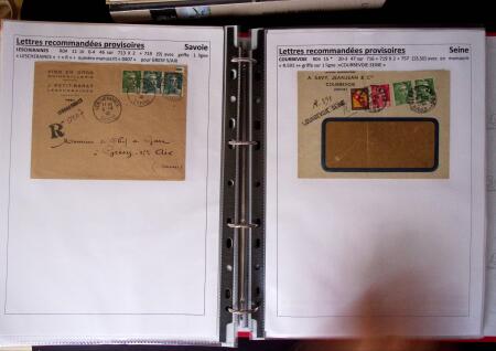 1945-1949, Collection de 128 lettres avec griffes de