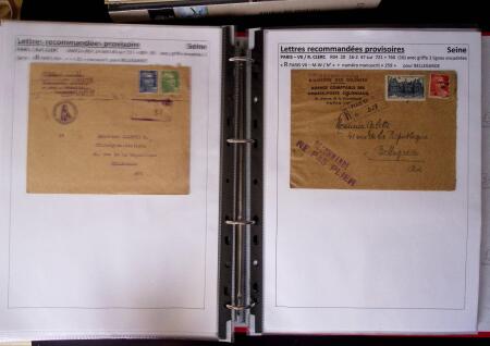 1945-1949, Collection de 128 lettres avec griffes de