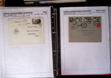 1945-1949, Collection de 128 lettres avec griffes de