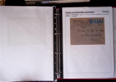 1945-1949, Collection de 128 lettres avec griffes de