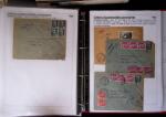 1945-1949, Collection de 128 lettres avec griffes de