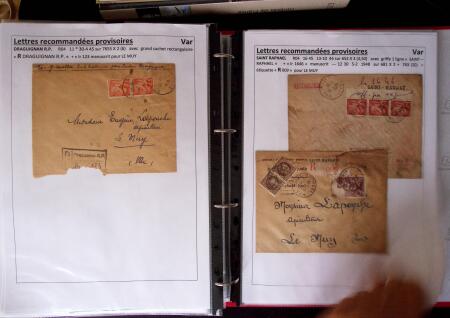 1945-1949, Collection de 128 lettres avec griffes de