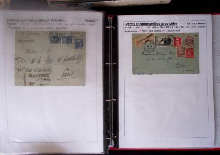 1945-1949, Collection de 128 lettres avec griffes de
