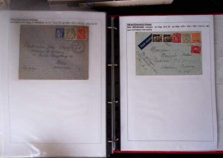 1945-1949, Collection de 128 lettres avec griffes de