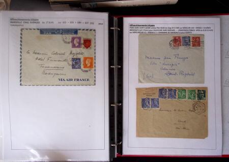 1945-1949, Collection de 128 lettres avec griffes de