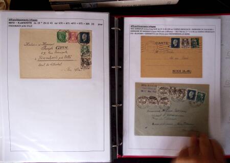 1945-1949, Collection de 128 lettres avec griffes de