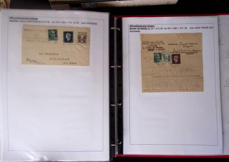 1945-1949, Collection de 128 lettres avec griffes de
