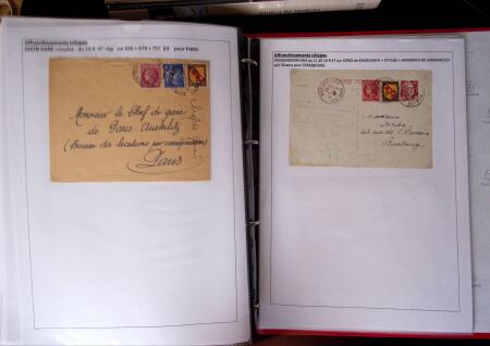 1945-1949, Collection de 128 lettres avec griffes de