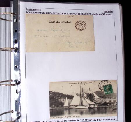 POSTE NAVALE 1900-1967, Collection de lettres montées