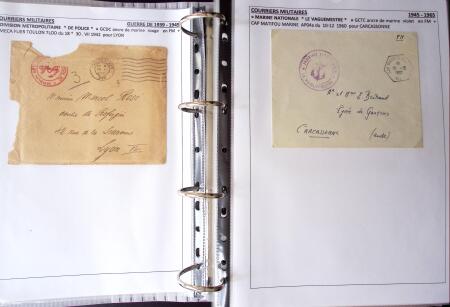 POSTE NAVALE 1900-1967, Collection de lettres montées