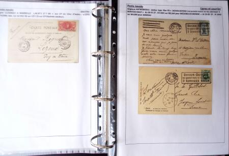 POSTE NAVALE 1900-1967, Collection de lettres montées