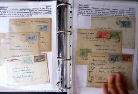 POSTE NAVALE 1900-1967, Collection de lettres montées