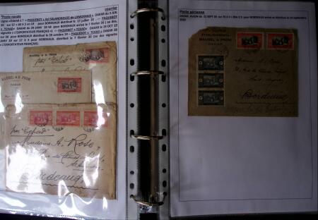 POSTE NAVALE 1900-1967, Collection de lettres montées