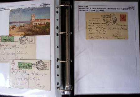 POSTE NAVALE 1900-1967, Collection de lettres montées