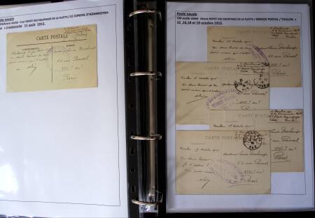 POSTE NAVALE 1900-1967, Collection de lettres montées