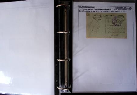 POSTE NAVALE 1900-1967, Collection de lettres montées