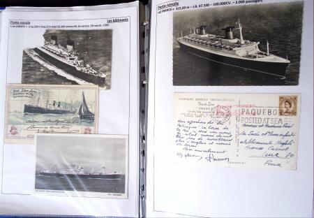 POSTE NAVALE 1900-1967, Collection de lettres montées