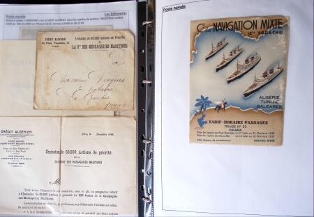 POSTE NAVALE 1900-1967, Collection de lettres montées