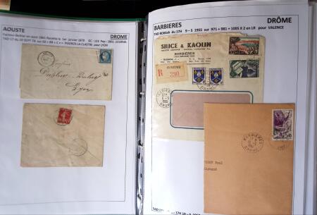 1761-1965, Collection de lettres sur la DROME montées