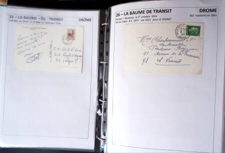 1761-1965, Collection de lettres sur la DROME montées