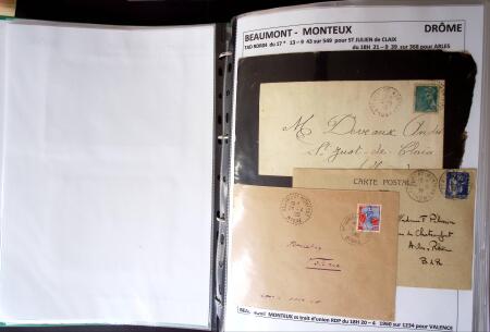 1761-1965, Collection de lettres sur la DROME montées