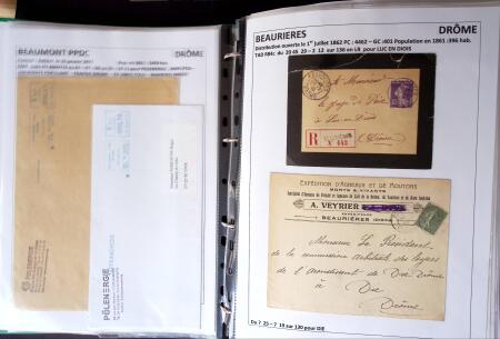 1761-1965, Collection de lettres sur la DROME montées