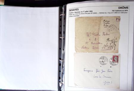 1761-1965, Collection de lettres sur la DROME montées