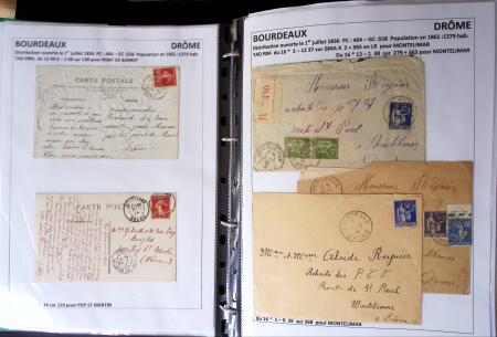 1761-1965, Collection de lettres sur la DROME montées