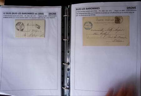 1761-1965, Collection de lettres sur la DROME montées