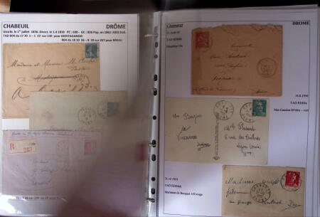 1761-1965, Collection de lettres sur la DROME montées
