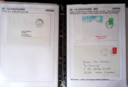 1761-1965, Collection de lettres sur la DROME montées
