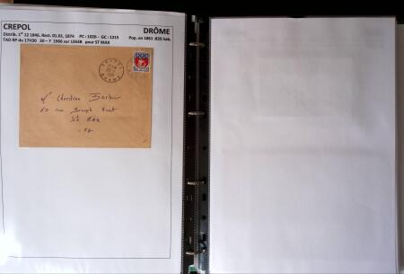 1761-1965, Collection de lettres sur la DROME montées