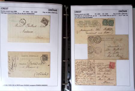1761-1965, Collection de lettres sur la DROME montées