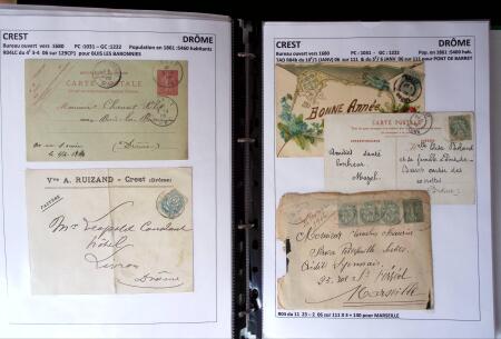 1761-1965, Collection de lettres sur la DROME montées