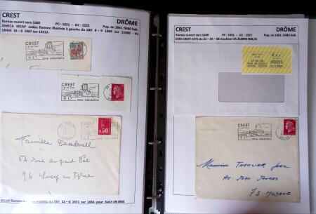 1761-1965, Collection de lettres sur la DROME montées