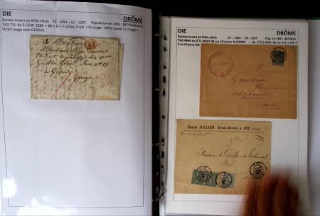 1761-1965, Collection de lettres sur la DROME montées