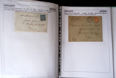 1761-1965, Collection de lettres sur la DROME montées