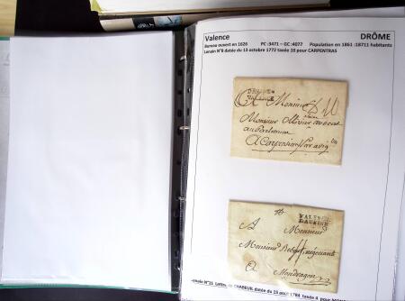 1761-1965, Collection de lettres sur la DROME montées