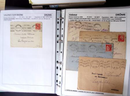1761-1965, Collection de lettres sur la DROME montées