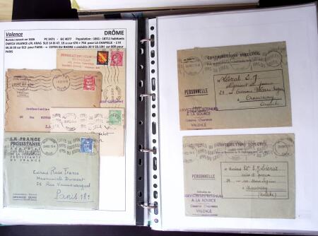 1761-1965, Collection de lettres sur la DROME montées