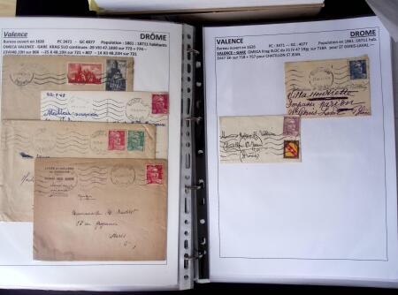 1761-1965, Collection de lettres sur la DROME montées