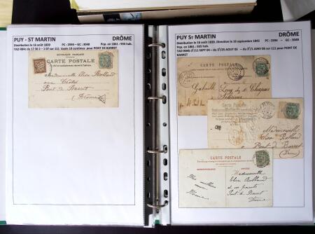 1761-1965, Collection de lettres sur la DROME montées